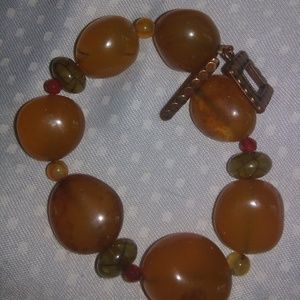 Amber bead bracelet
